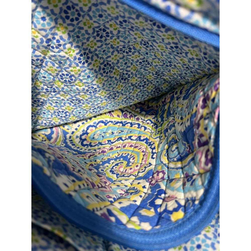 Capri Blue Paisley Vera Bradley Retired  Tall Computer Bag Travel Zip Top Spring - Picture 9 of 13